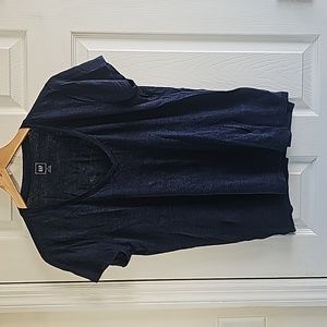 Gap Linen V-Neck Tee Dark Blue M